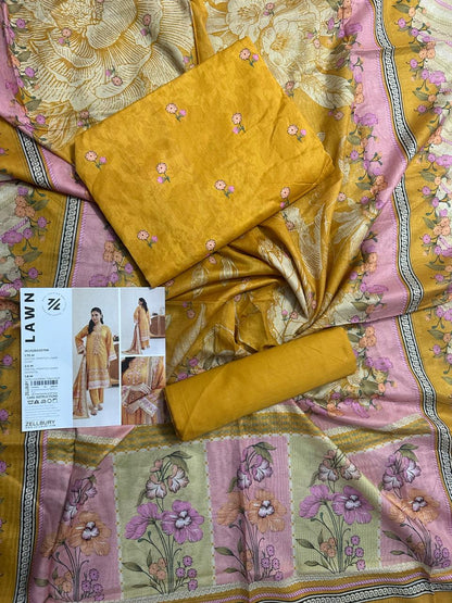ZELLBURY Unstitched Lawn Collection 2026 Design # WUS26X30758