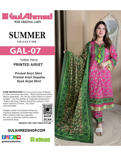 GulAhmed Unstitched LAWN  3PCS COLLECTION 2026 GAL-7