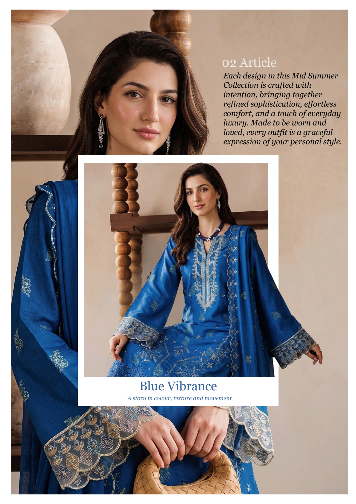Bonanza Satrangi Midnight Blue Jacquard 3Pcs