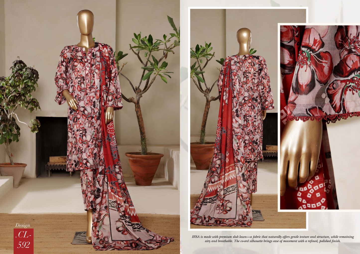 Ego Doria Lawn Unstitched AllOver 3Pcs 😍💖