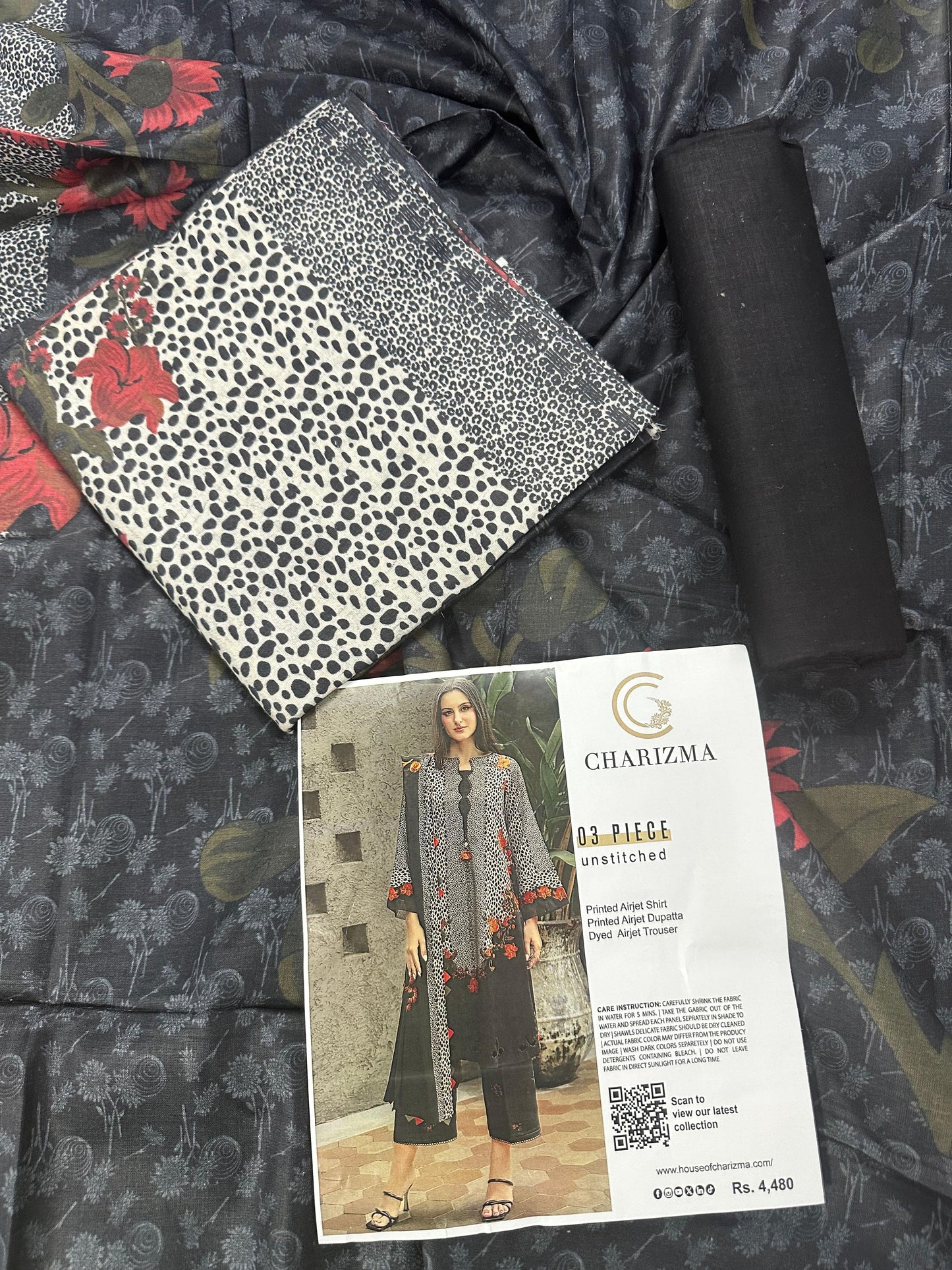 CHARIZMA LAWN COLLECTION 3 PIECE SUIT Design # 01