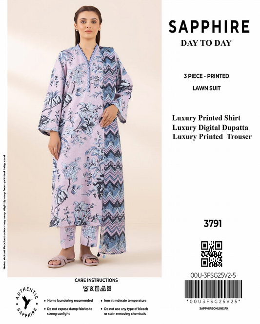 SAPPHIRE Lawn Unstitched 3 Pieces in Wholesale Price 🔥🧡