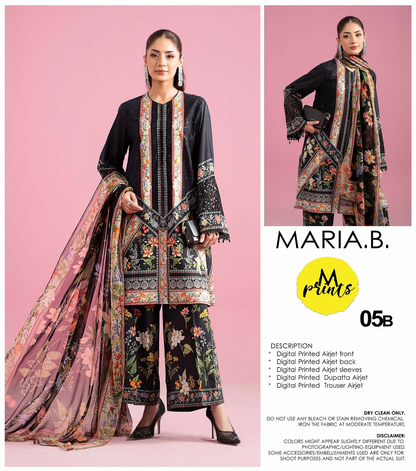 MARIA.B Unstitched Lawn 3 Pieces in Wholesale Price 🔥❤️