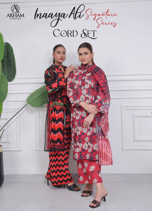 100% Original Inaya Ali by MJ Arhum Textile Lawn Unstitched 3 Pieces ❤️🔥