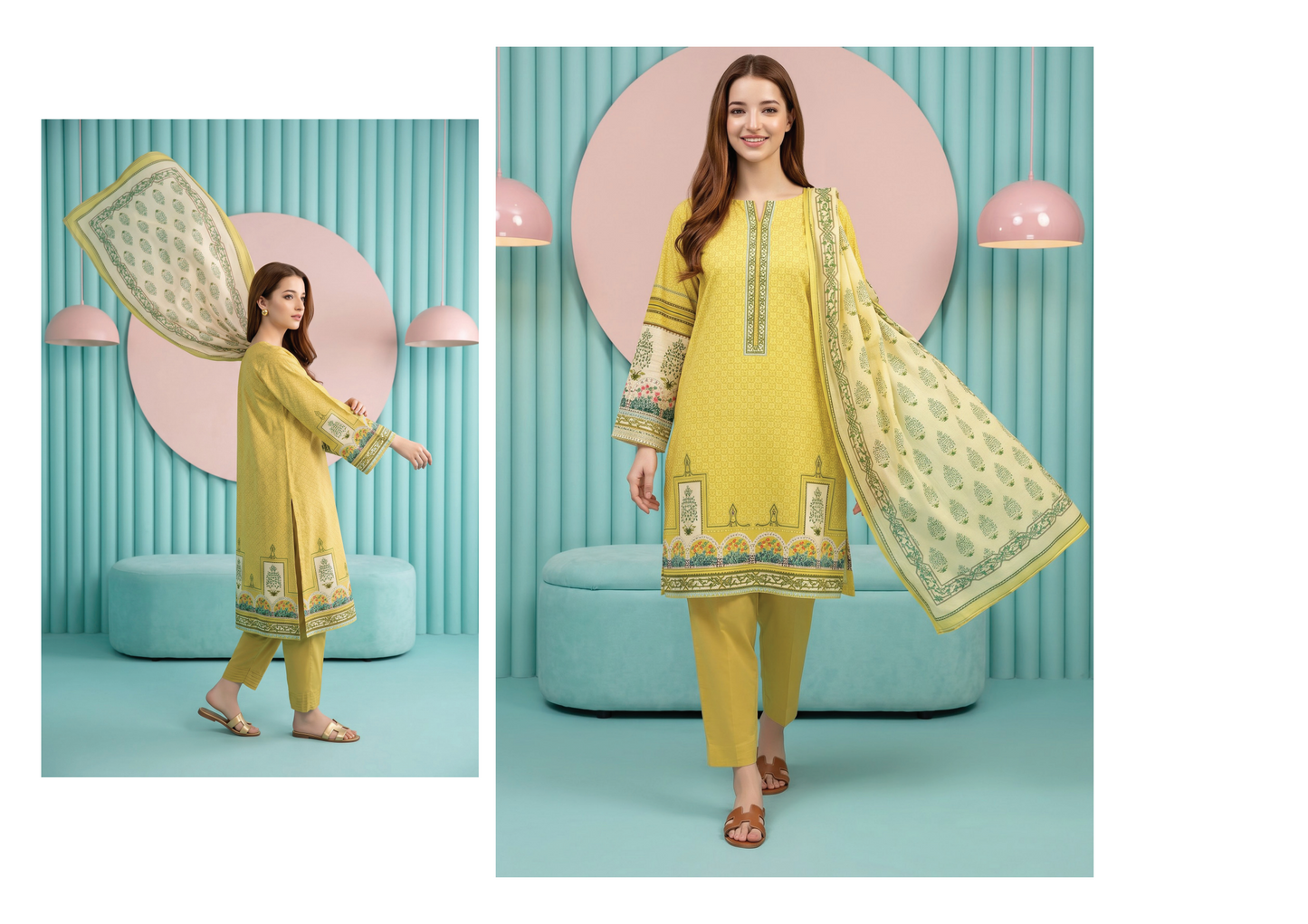 SALINA D-01 DIGITAL PRINTED LAWN  3PCS