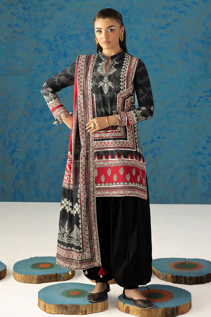 AsimJofa Black Printed 3Pcs