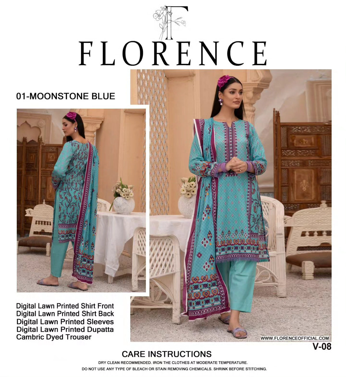 FLORENCE Vol.08  PURE LAWN 3 PIECE