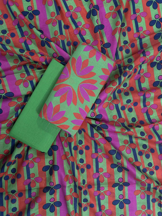 ZAMAN APPLE GREEN PRINTED 3PCS