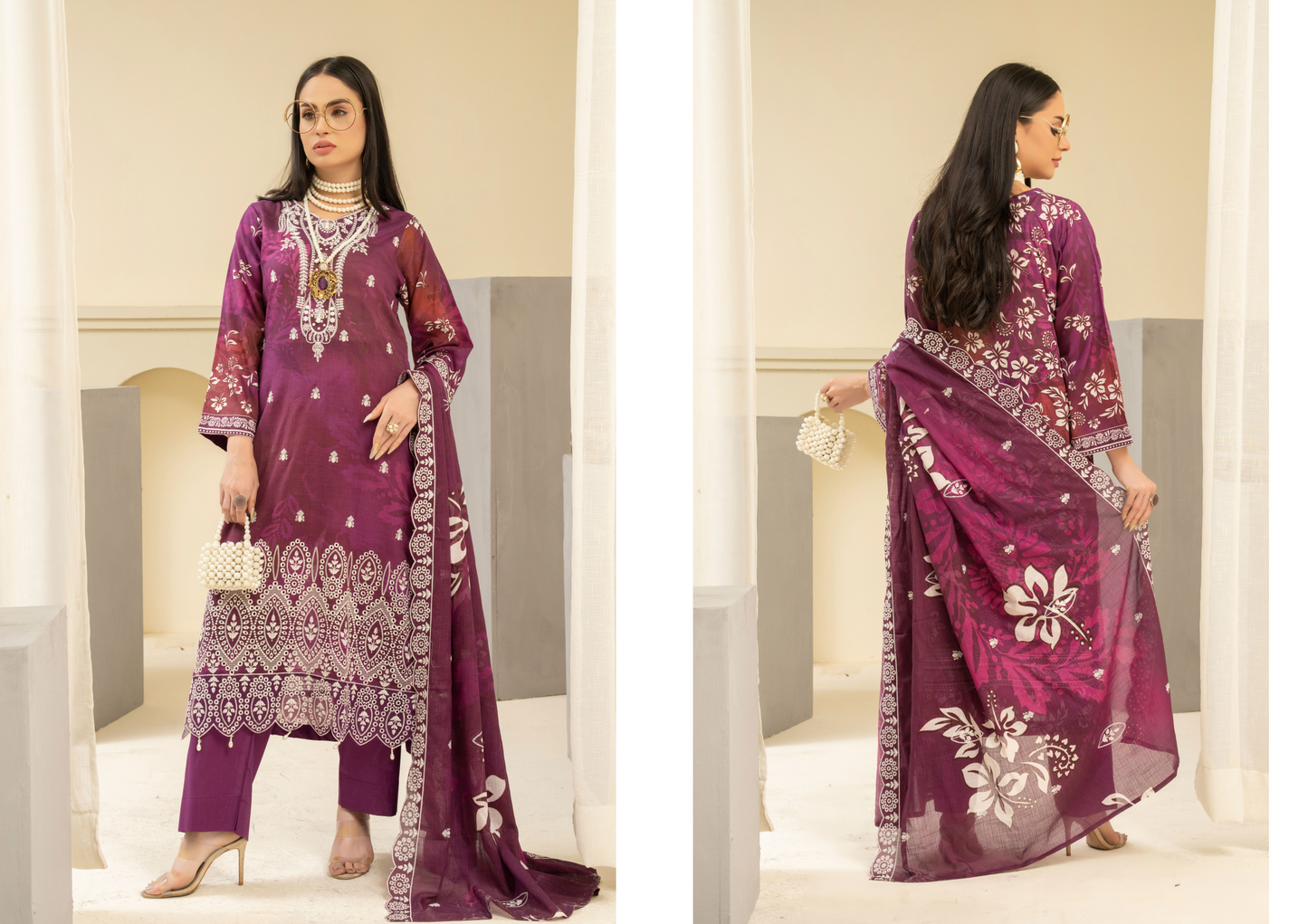 Amaira Manzil Luxury Embroidered Lawn 3 Piece Unstitched Collection