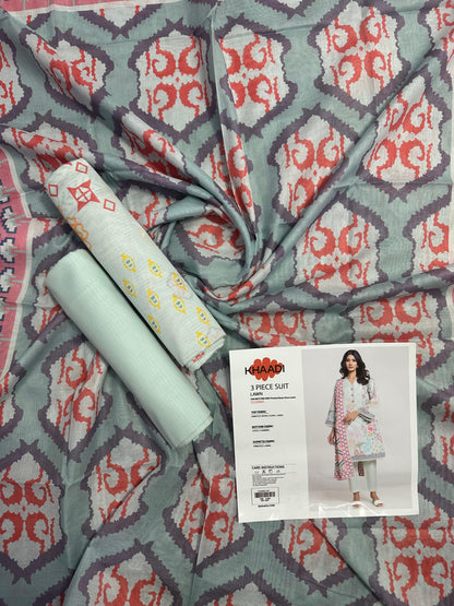 Khaadi Cherry - 3 PCs Printed Bana Dora Lawn Unstitched Collection
