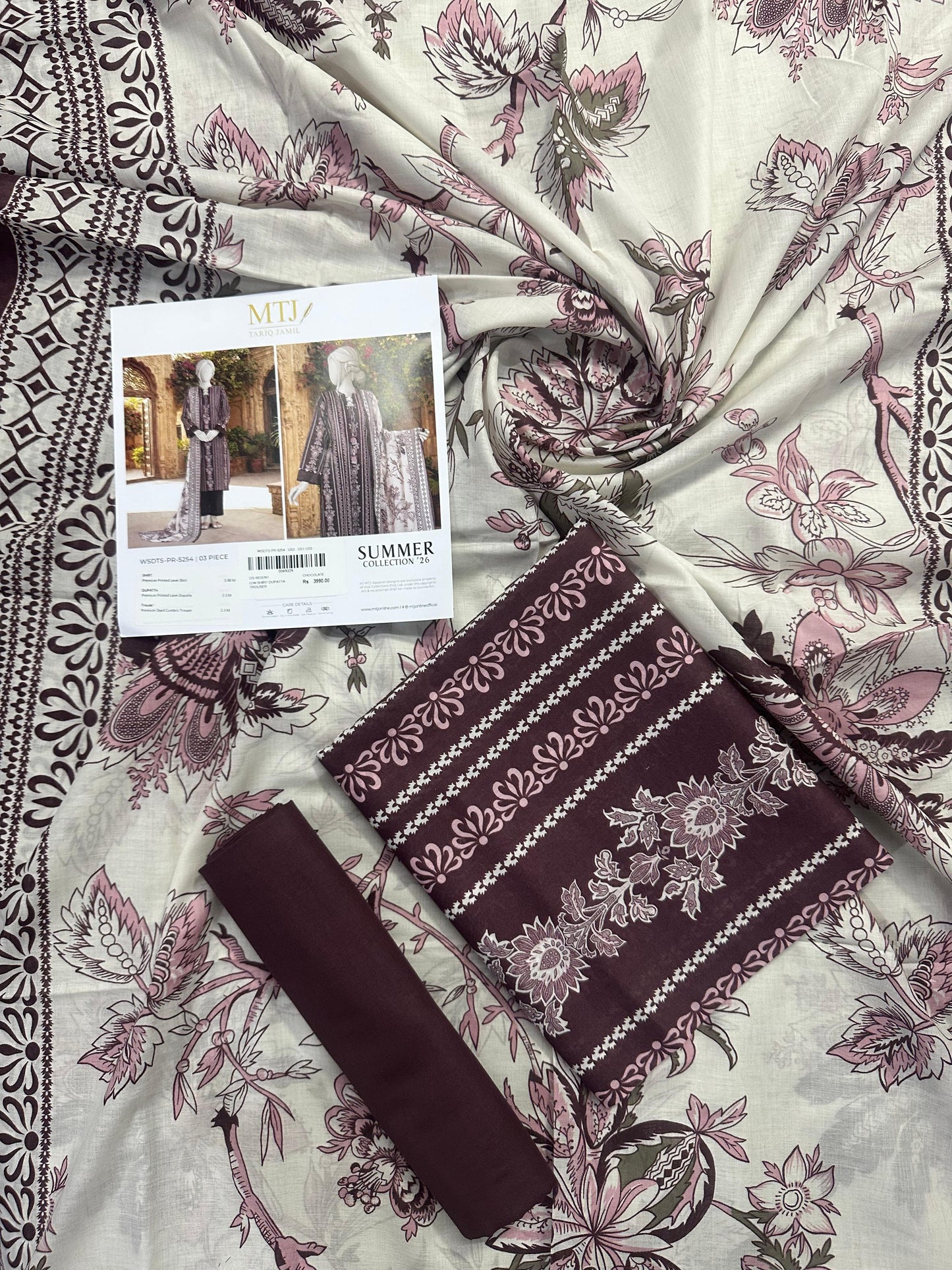 MTJ Original(WSDTS-PR-5254)Printed Lawn Unstitched Collection – Summer 2026