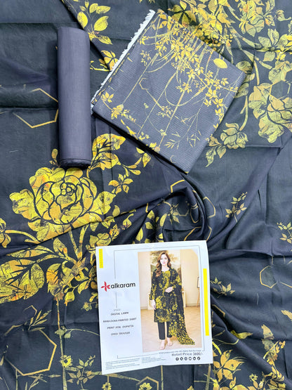 🔥 ALKARAM Tanadora – Premium Luxury Collection 🔥Vibrant Magenta Garden