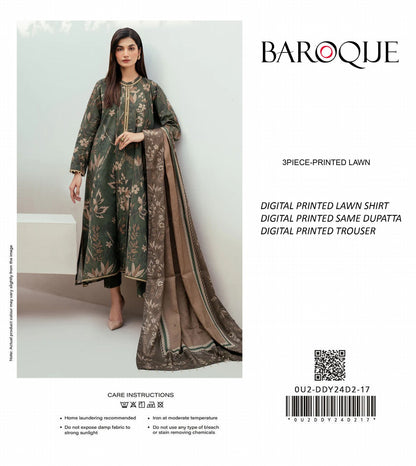 BAROQUE Lawn Printed Trouser 3PC In Wholesale Price 🥺🔥
