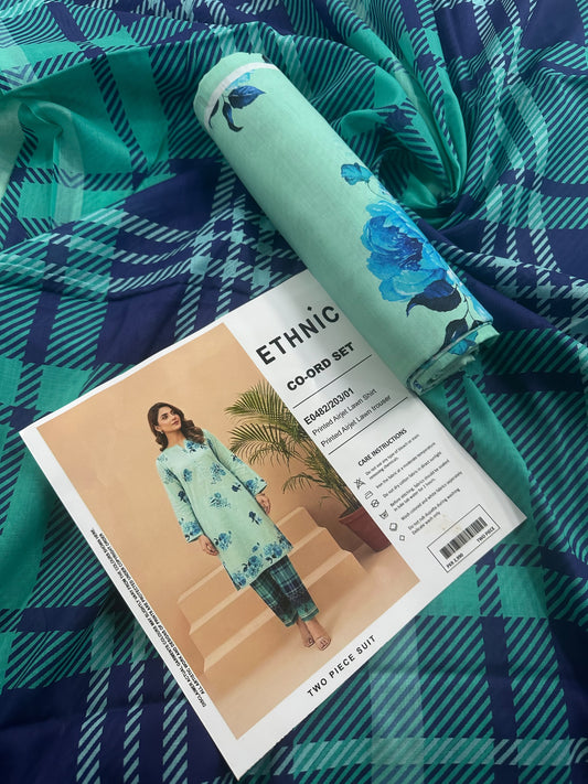Ethnic 2Pcs Sea Green/1 Cord Set