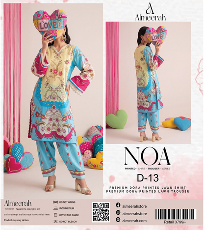 Almeerah - NOA 2 Pcs Unstitched collection Design No 13