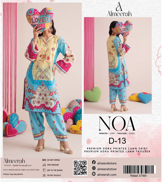 Almeerah - NOA 2 Pcs Unstitched collection Design No 13