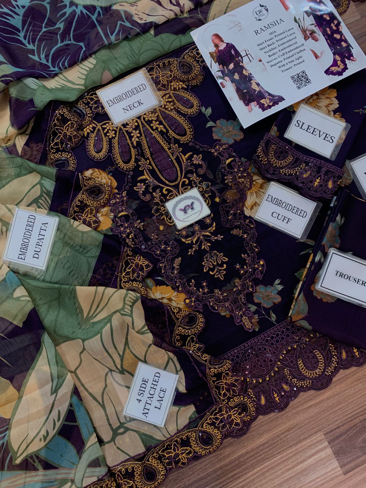 RAMSHA Elegant 3PC Unstitched Lawn Suit Collection
