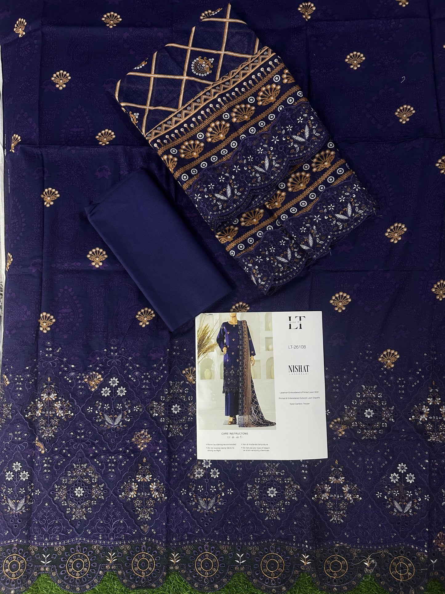 🌟🌿NISHAT LASERKARI – Embroidered Luxury Collection 2026🌿🌟
✨ Buy Lucky Textile Alert ✨ Design# LT_26108
