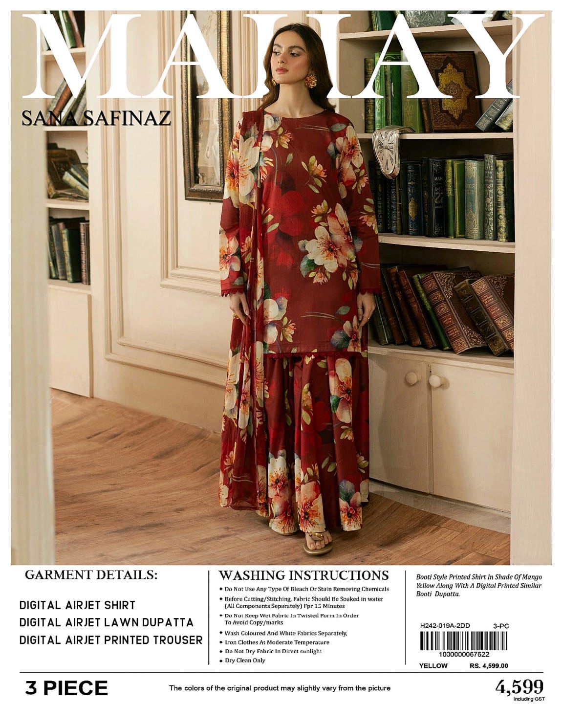Sana Safinaz Lawn Unstitched 3 Pieces ❤️🔥