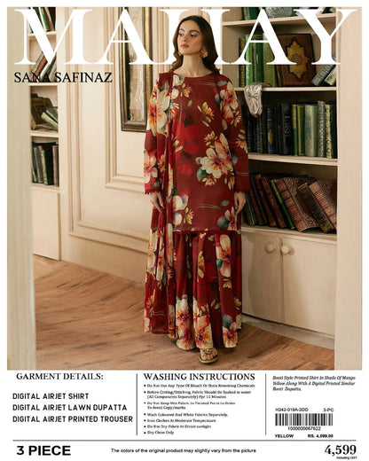 Sana Safinaz Lawn Unstitched 3 Pieces ❤️🔥
