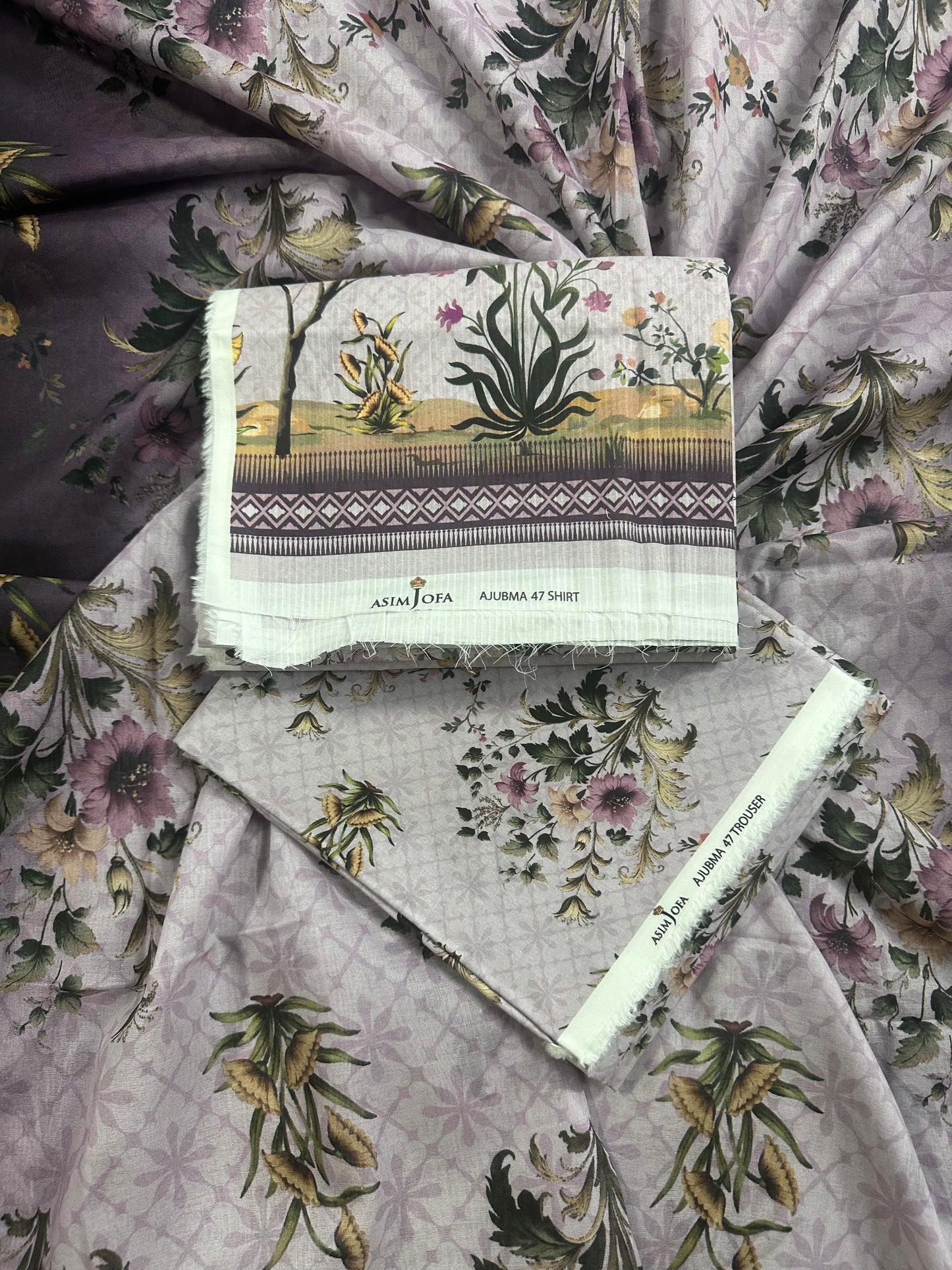 AsimJofa Lavender Forest Printed 3Pcs