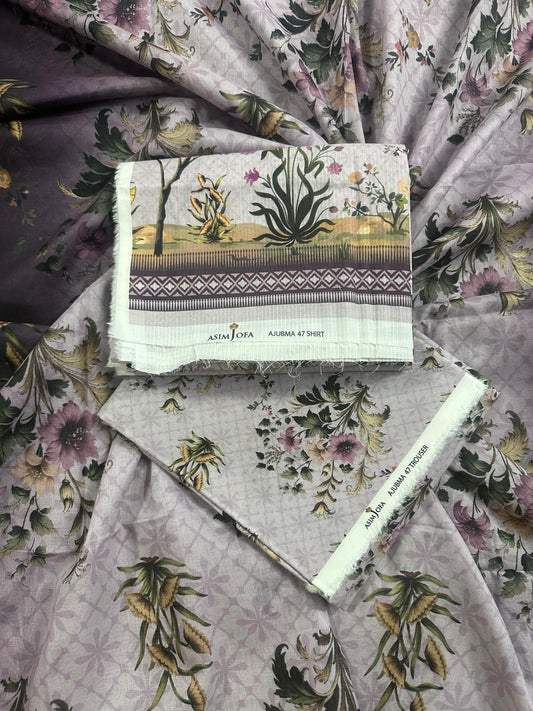AsimJofa Lavender Forest Printed 3Pcs