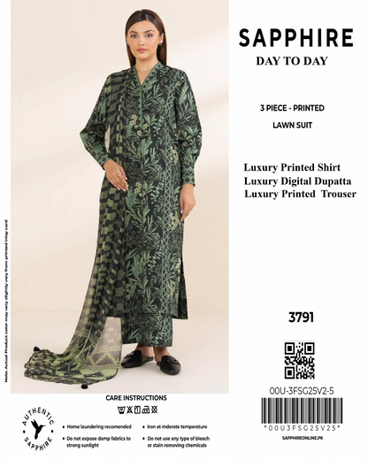 SAPPHIRE Lawn Unstitched 3 Pieces in Wholesale Price 🔥🧡