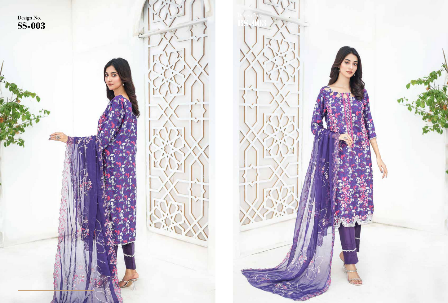 SANASARA EMBROIDED 3P By LEEDS