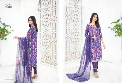 SANASARA EMBROIDED 3P By LEEDS