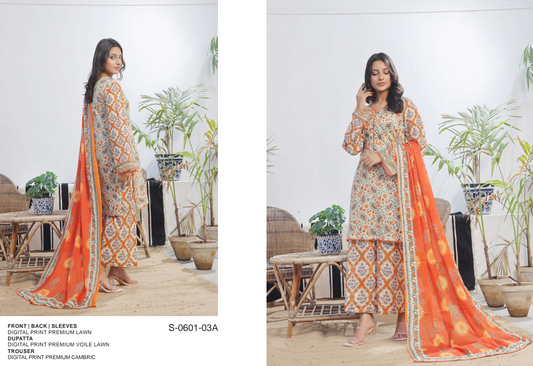 MoosaJee 100% Original Unstitched 3Pcs 🥳🔥
