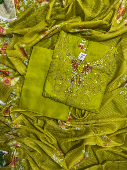 BQ EMBROIDERY STITCHED 3PCS RANDOMLY ANY COLOR/ ANY DESIGN