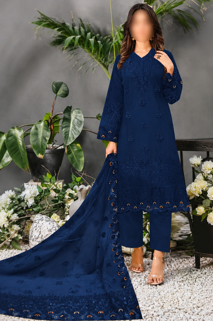 Minaaish 3Pcs Embroidery Randomly Any Color/Any Design