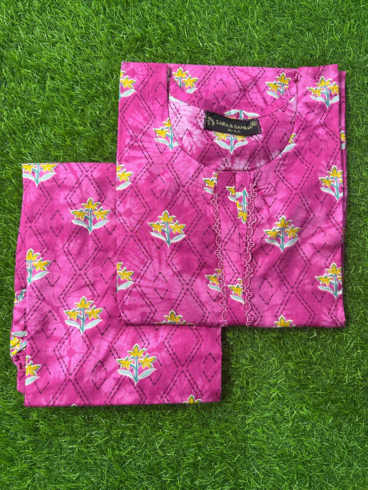 Saira & Samina Stitched 2PCs (S+T) Collection