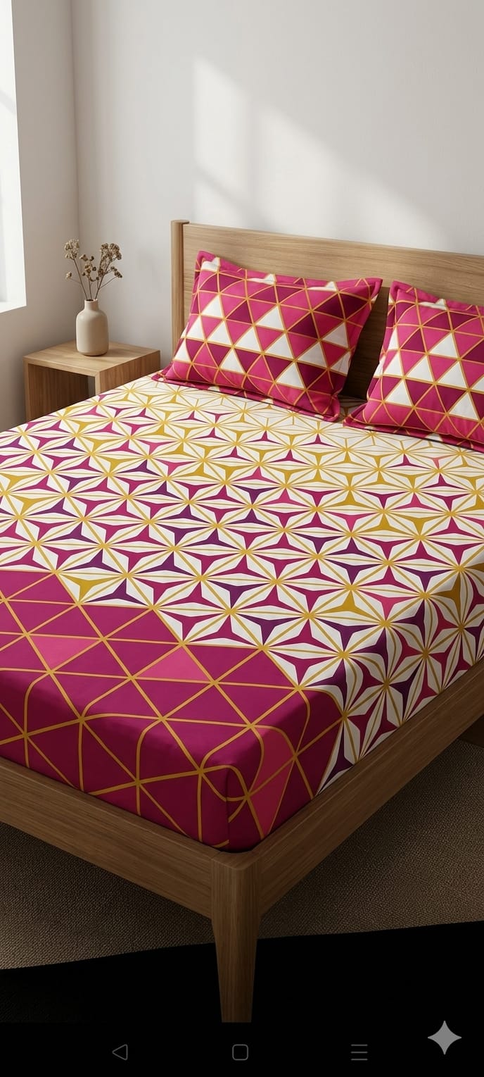 SALONIKA PURE COTTON BEDSHEETS Most Demanding Collection Full Printed King Size Bedsheets