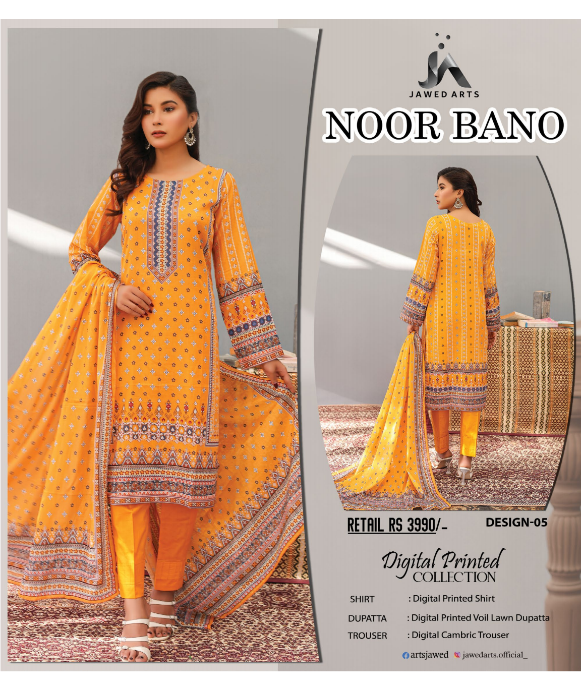 NOOR BANO ORIGINAL LAWN 3P