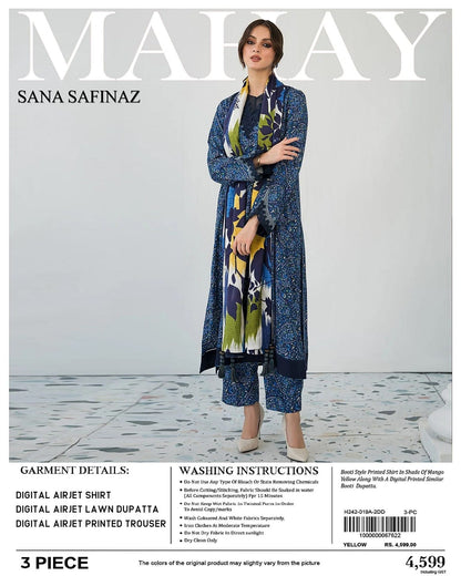 Sana Safinaz Lawn Unstitched 3 Pieces ❤️🔥