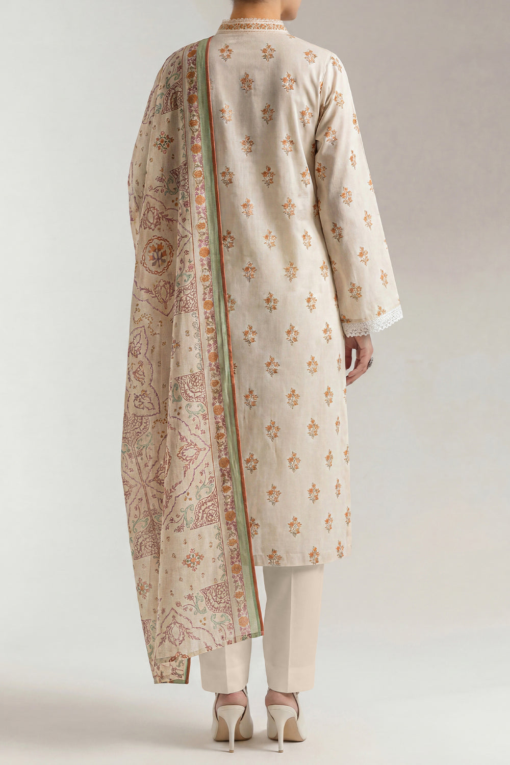 SAYA D.C:- U01-26218-P02B  - 3 Piece Printed Lawn Collection