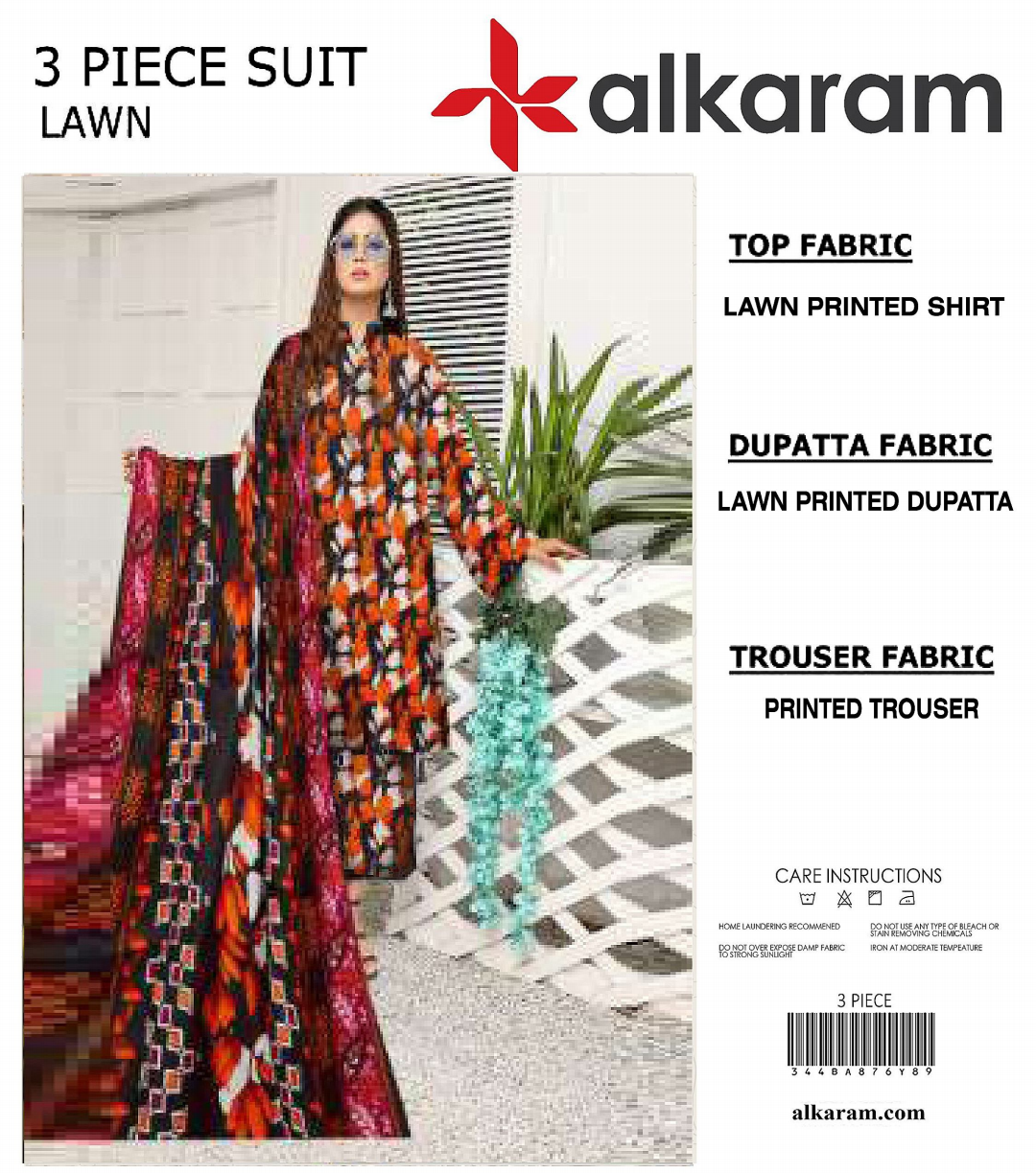 Alkaram Unstitched Lawn 3 Pieces in Wholesale Price 🔥❤️