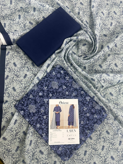 ✨ORIENT 100% ORIGINAL Unstitched Lawn 3 Piece✨ Design #OTL-25-509