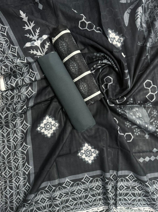 ZAMAN D-11 PRINTED UNSTITCHED 3PCS COLLECTION