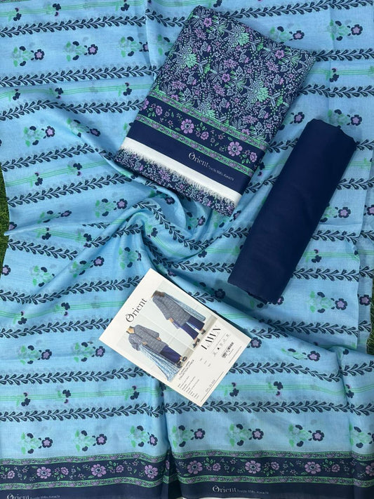 ✨ORIENT 100% ORIGINAL Unstitched Lawn 3 Piece✨