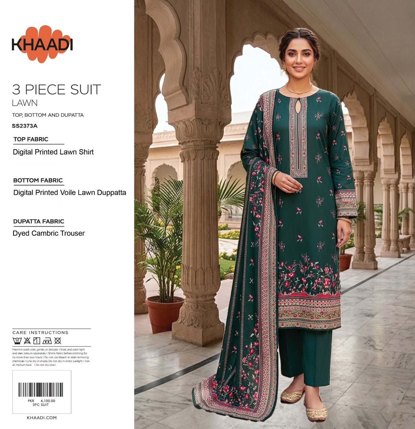 Khaadi (D.C:-SS2373A) 3Pcs Digital Printed Lawn Collection