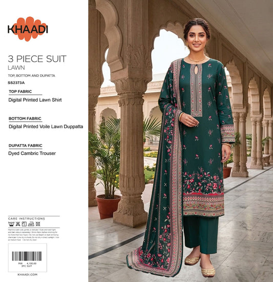 Khaadi (D.C:-SS2373A) 3Pcs Digital Printed Lawn Collection