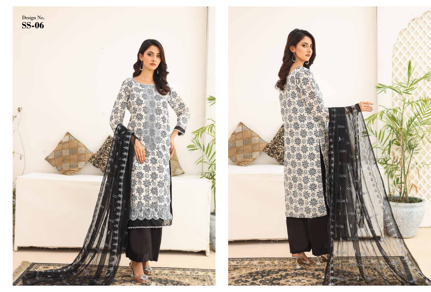 SANASARA EMBROIDED 3P By LEEDS