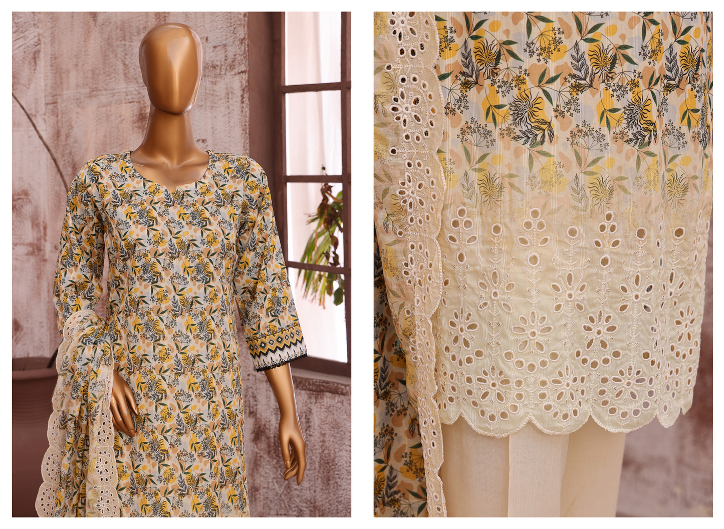 ✨ MTF Presents ✨
" L A S H K A R A " 💖 🌸 DIGITAL PRINTED EMBROIDERED CHIKANKARI DORIA LAWN COLLECTION 2025 🌸