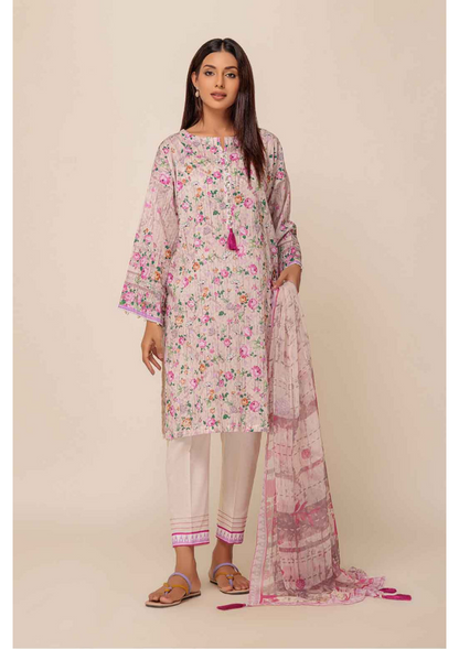 Bonanza Satrangi 100% Original Lawn Dupatta Unstitched 3 Piece