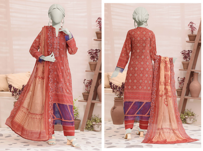 🧡🔥 ALMEERAH FLORENCE Embroidery Cutwork Dupatta 3 Pieces 🔥❤️