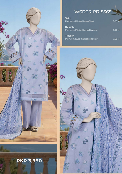 MTJ Original (WSDTS-PR-5365) Printed Lawn Unstitched Collection – Summer 2026