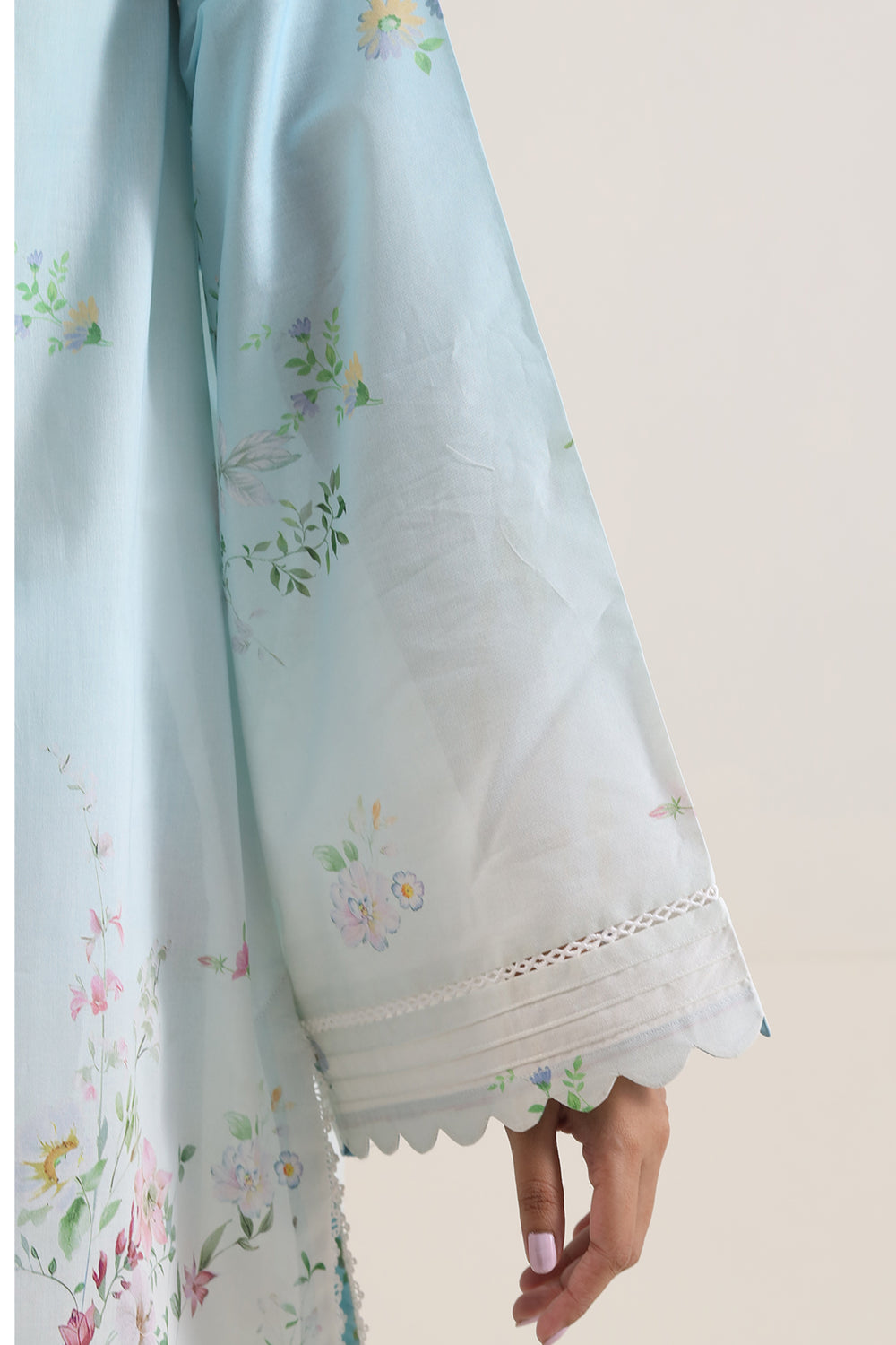 Saya Light Blue 3PCs Printed Lawn Unstitched Collection