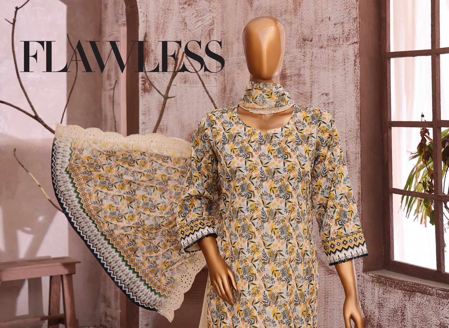 ✨ MTF Presents ✨
" L A S H K A R A " 💖 🌸 DIGITAL PRINTED EMBROIDERED CHIKANKARI DORIA LAWN COLLECTION 2025 🌸